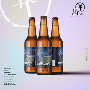 12 bottiglie 33cl Mon Amour - Blanche - Lotto 01/21 - Birra di Pescolanciano, Molise